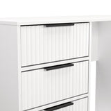 Fluted 4 Drawer Pedestal Desk