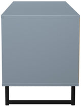 Fluted 4 Drawer Bed Box with Black Sleigh Legs