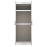 Fluted Tall 2 Door Double Wardrobe