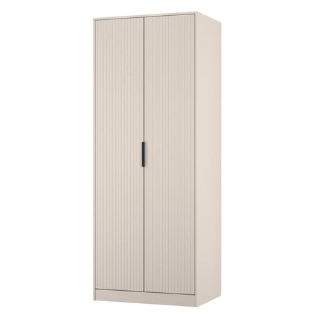 Fluted Tall 2 Door Double Wardrobe