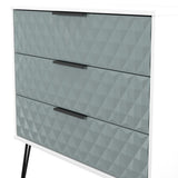 Harlequin 3 Drawer Chest with Black Hairpin Legs