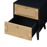 Manila Rattan 3 Piece Bedroom Set with 2 Door Wardrobe, Bedside Table & Chest of 3+2 Drawers
