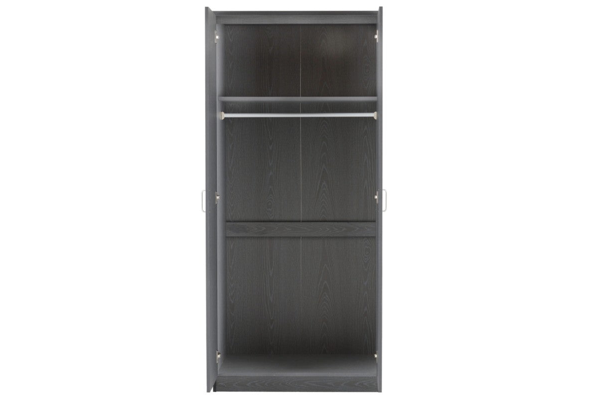 Felix Grey 2 Door Double Wardrobe