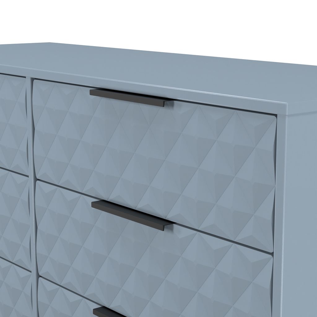 Harlequin 6 Drawer Chest with Black Hairpin Legs