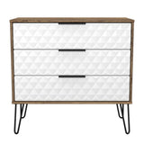 Harlequin 3 Drawer Chest with Black Hairpin Legs