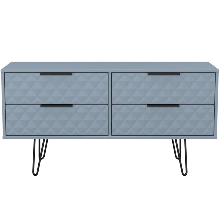 Harlequin 4 Drawer Bed Box with Black Hairpin Legs
