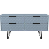 Harlequin 4 Drawer Bed Box with Black Hairpin Legs