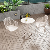 Rimini Lattice Calico 3 Piece Garden Bistro Table and Chairs