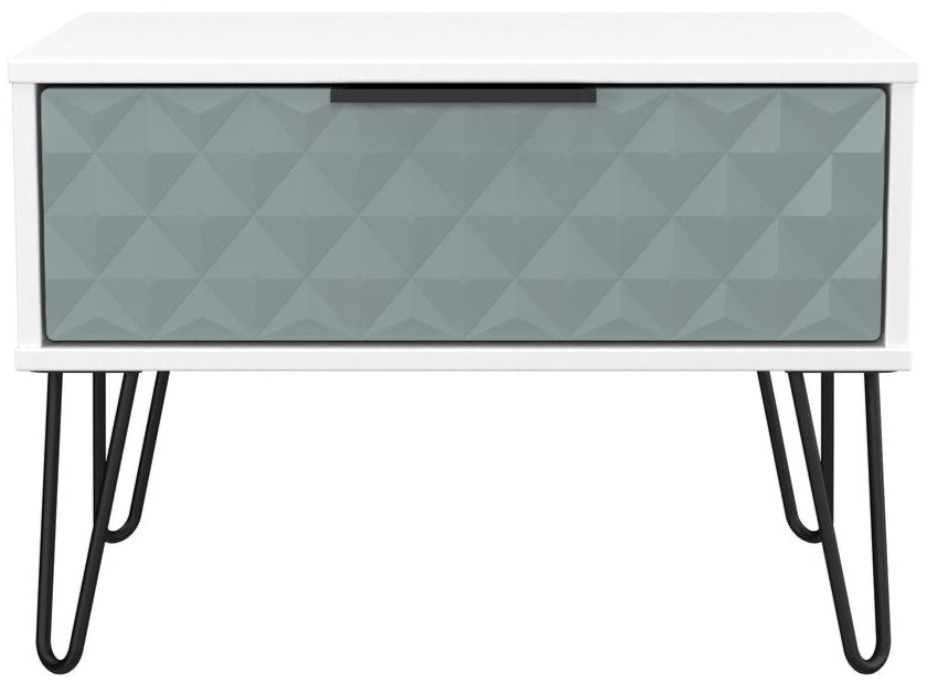 Harlequin 1 Drawer Midi Chest with Black Hairpin Legs