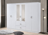 Paddington 6 Door 2 Drawer Mirrored Wardrobe