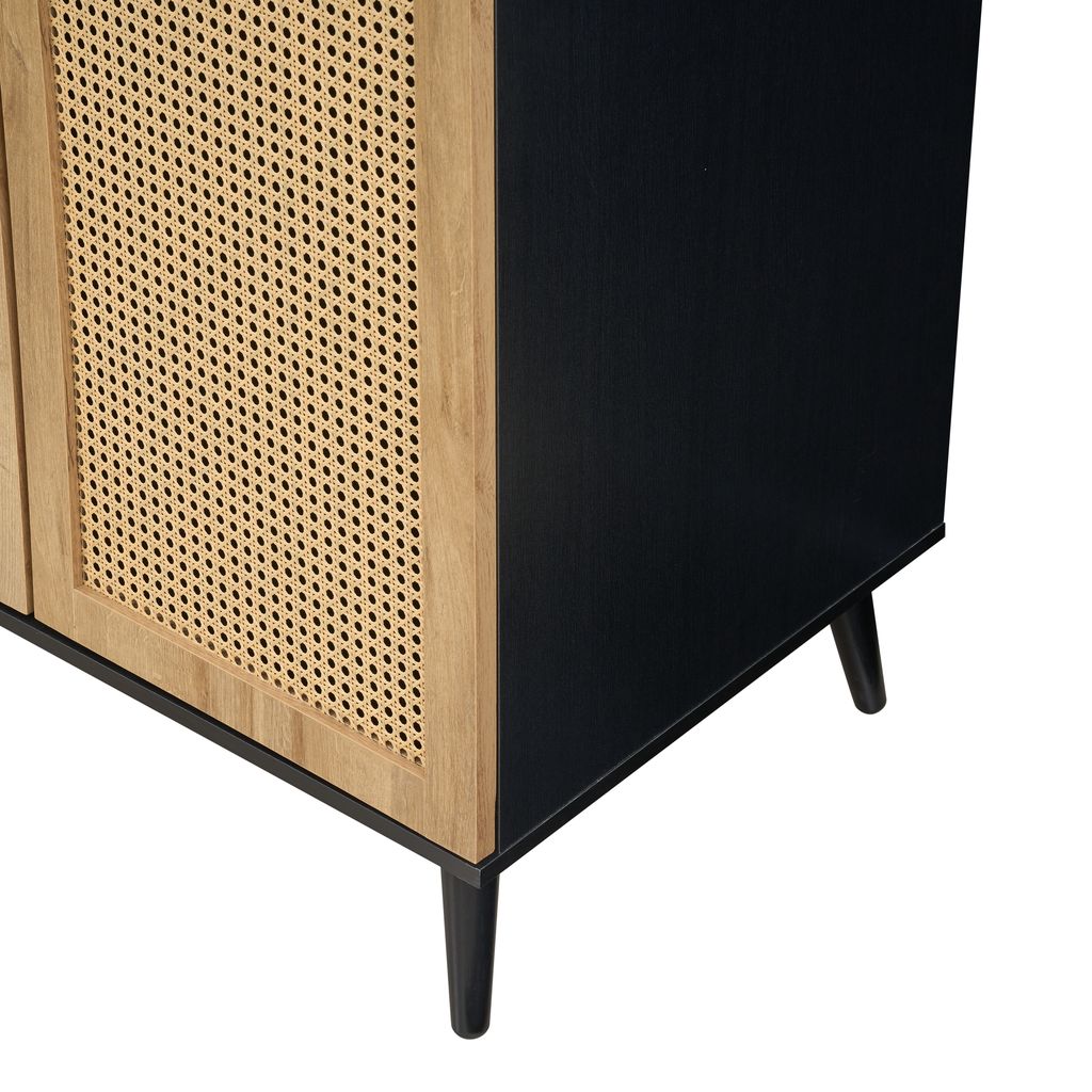 Manila Rattan 3 Piece Bedroom Set with 2 Door Wardrobe, Bedside Table & Chest of 3+2 Drawers