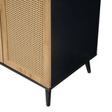 Manila Rattan 3 Piece Bedroom Set with 2 Door Wardrobe, Bedside Table & Chest of 3+2 Drawers