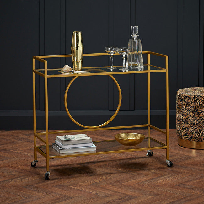 Gatsby Gold Serving Cart