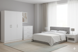 Highbury 4 Piece Bedroom Set With 3 Door Triple Wardrobe