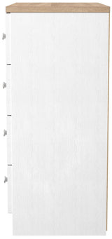 Vienna 4 Drawer Chest with Oak Top