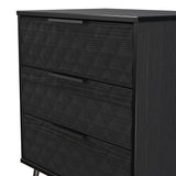Harlequin 3 Drawer Midi Chest with Black Hairpin Legs