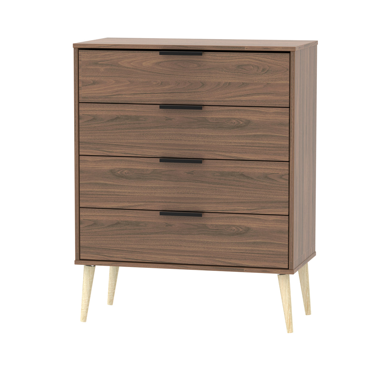 Hong Kong 4 Drawer Chest with Scandinavian Light Legs