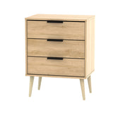 Hong Kong 3 Drawer Midi Chest with Scandinavian Light Legs