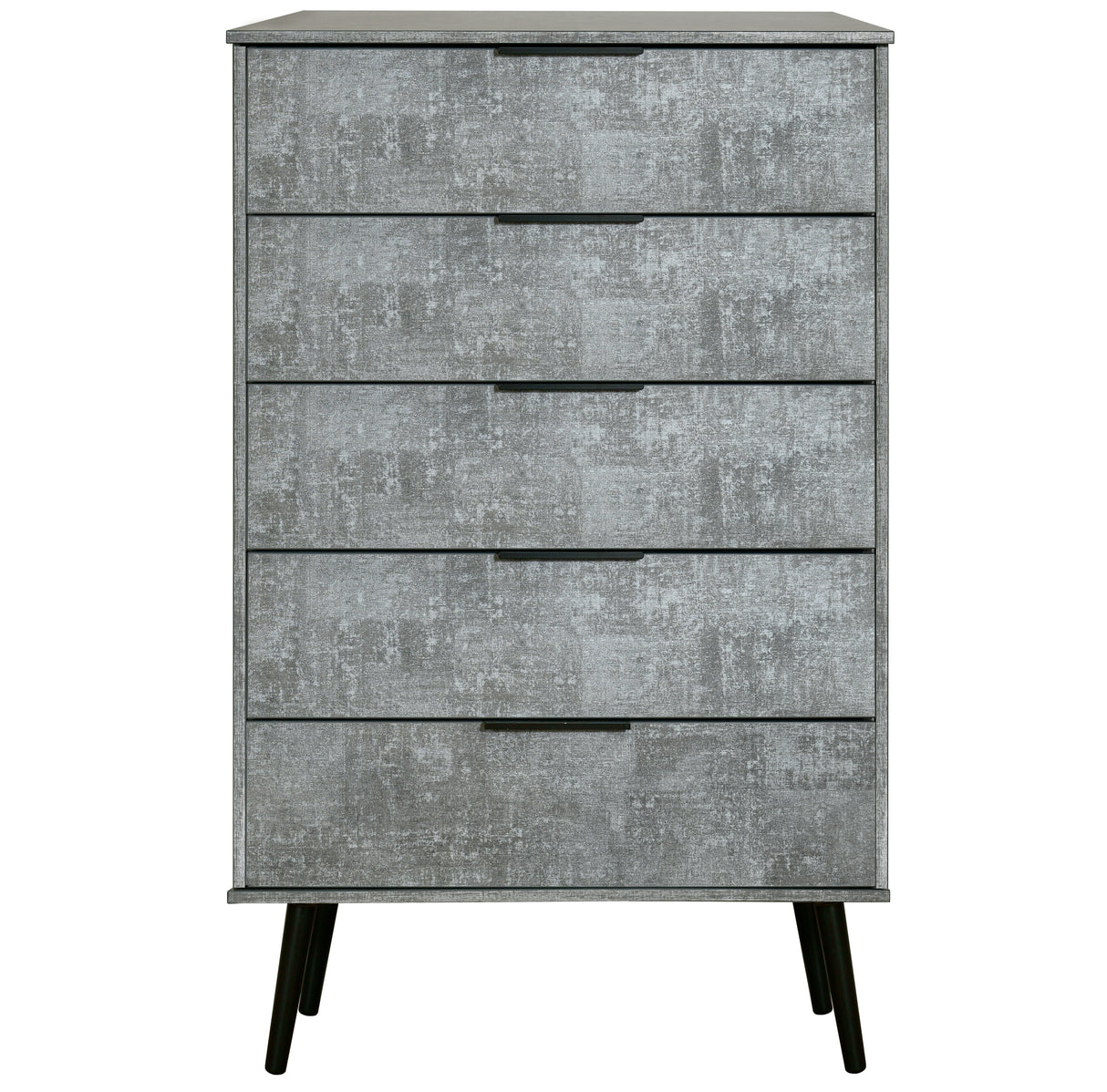 Hong Kong 5 Drawer Chest with Scandinavian Dark Legs