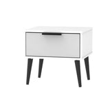 Hong Kong 1 Drawer Bedside Cabinet with Scandinavian Dark Legs