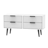 Hong Kong 4 Drawer Bed Box with Scandinavian Dark Legs