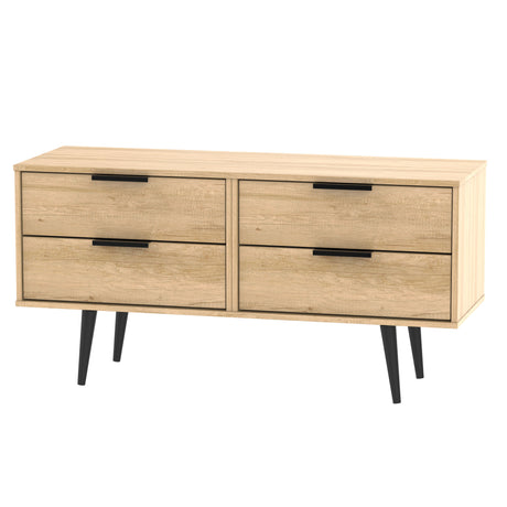 Hong Kong 4 Drawer Bed Box with Scandinavian Dark Legs