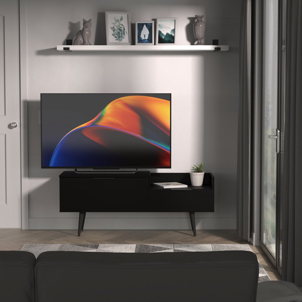 Hong Kong TV Console Unit with Black Legs