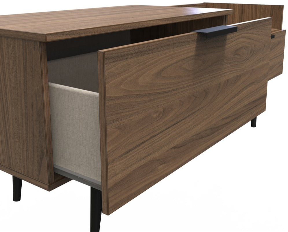 Hong Kong TV Console Unit with Black Legs