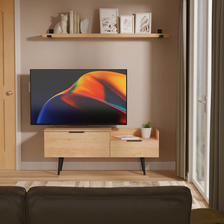 Hong Kong TV Console Unit with Black Legs