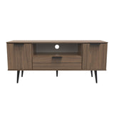 Hong Kong 2 Door 1 Drawer Wide TV Unit with Black Legs