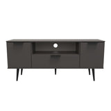 Hong Kong 2 Door 1 Drawer Wide TV Unit with Black Legs
