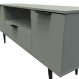 Hong Kong 2 Door 1 Drawer Wide TV Unit with Black Legs