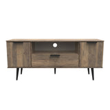 Hong Kong 2 Door 1 Drawer Wide TV Unit with Black Legs