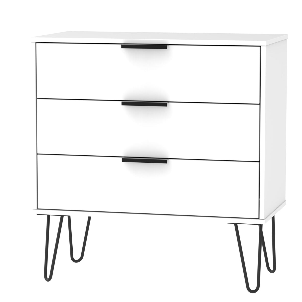 Hong Kong 3 Drawer Chest with Hairpin Legs