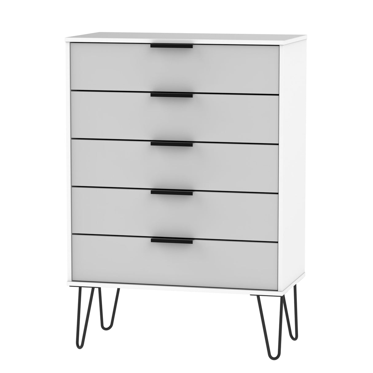 Hong Kong 5 Drawer Chest with Hairpin Legs