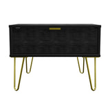 Hong Kong 1 Drawer Midi Chest with Gold Hairpin Legs