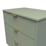 Hong Kong 3 Drawer Midi Chest with Gold Hairpin Legs