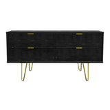 Hong Kong 4 Drawer Bed Box with Gold Hairpin Legs