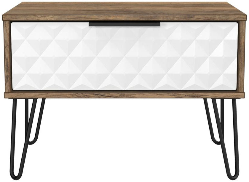 Harlequin 1 Drawer Midi Chest with Black Hairpin Legs