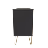 Hong Kong 6 Drawer 2 Shelf TV Unit with Gold Hairpin Legs