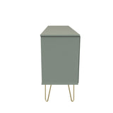 Hong Kong 6 Drawer 2 Shelf TV Unit with Gold Hairpin Legs