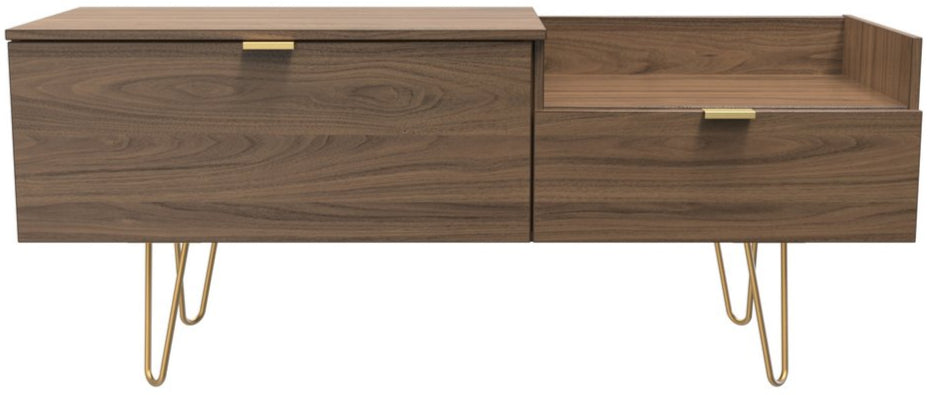 Hong Kong TV Console Unit with Gold Hairpin Legs