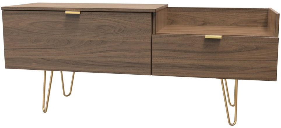 Hong Kong TV Console Unit with Gold Hairpin Legs