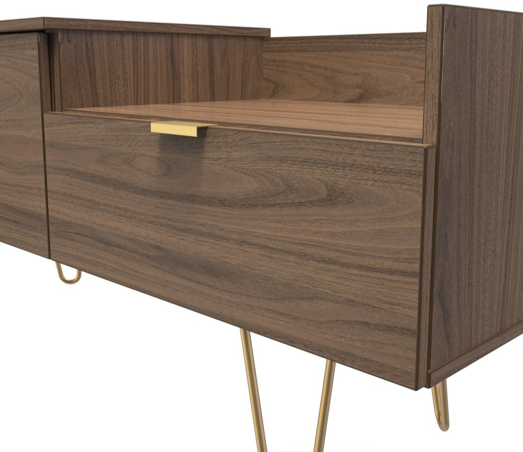 Hong Kong TV Console Unit with Gold Hairpin Legs