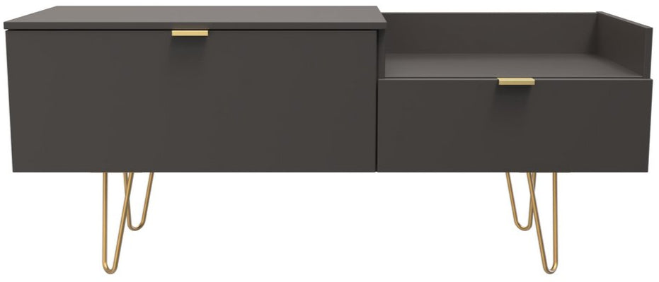 Hong Kong TV Console Unit with Gold Hairpin Legs