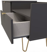 Hong Kong TV Console Unit with Gold Hairpin Legs