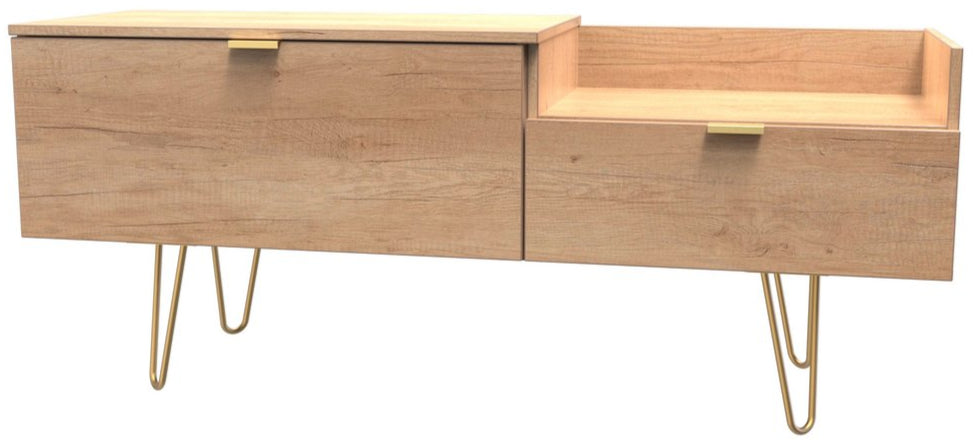 Hong Kong TV Console Unit with Gold Hairpin Legs