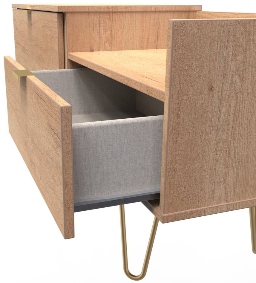 Hong Kong TV Console Unit with Gold Hairpin Legs