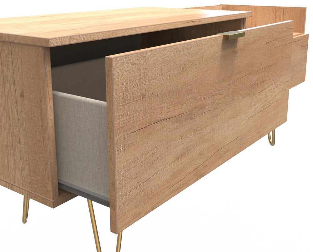 Hong Kong TV Console Unit with Gold Hairpin Legs