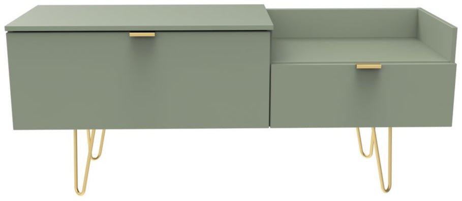 Hong Kong TV Console Unit with Gold Hairpin Legs